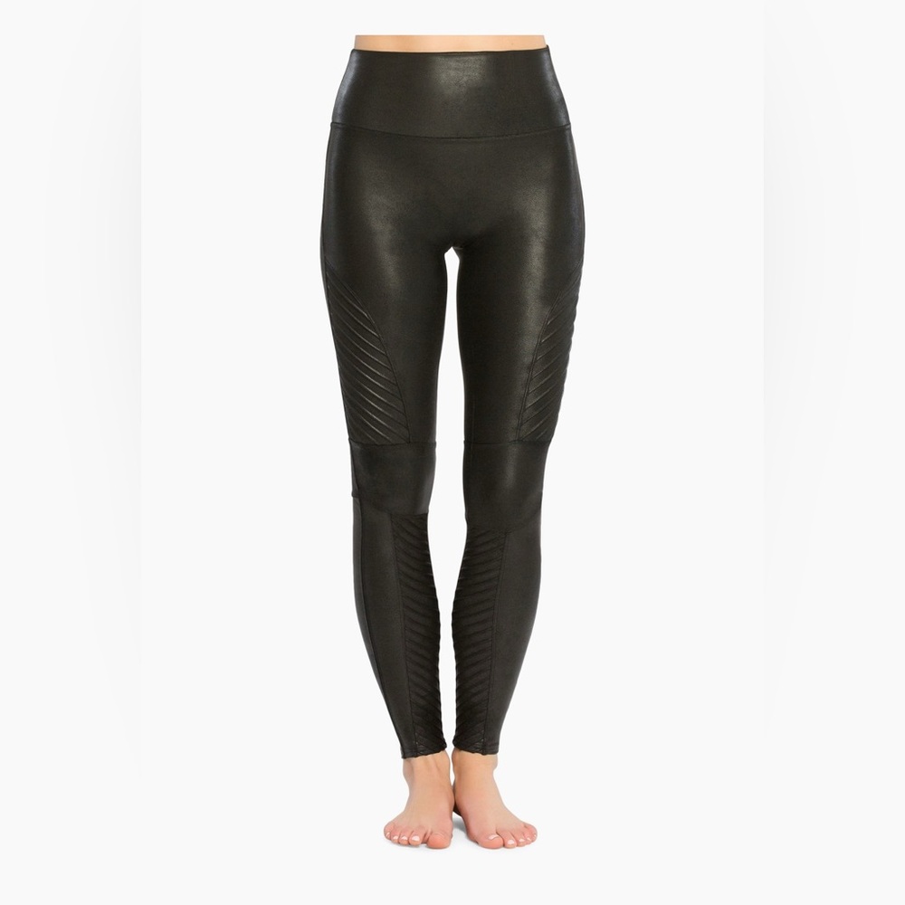 SPANX Black Moto Leggings